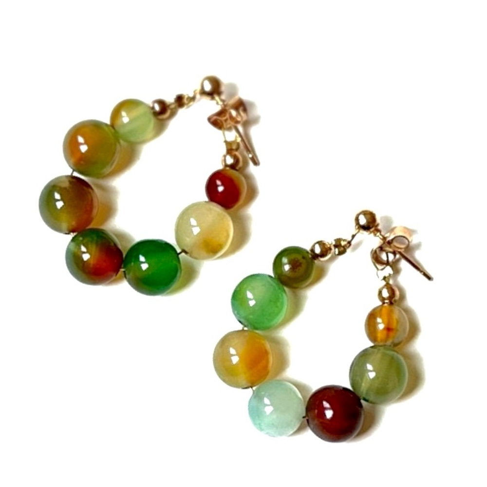 Natural stone beads earrings